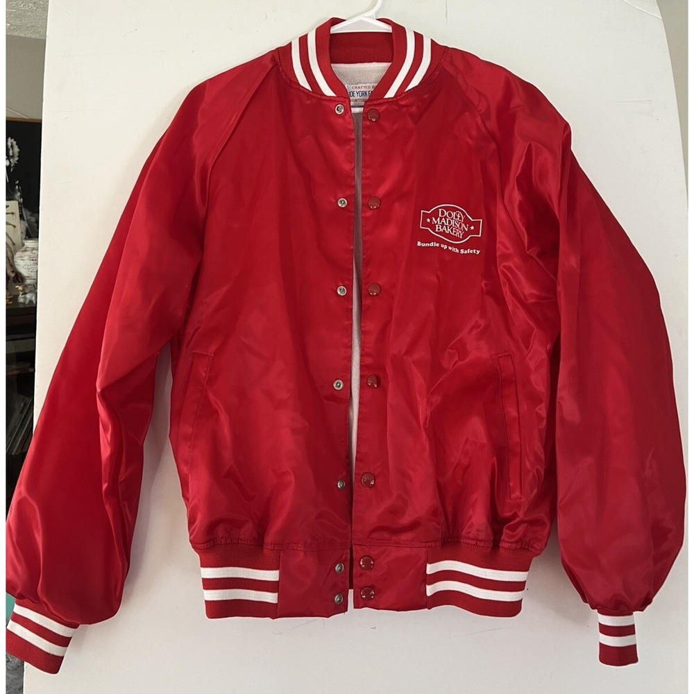 Vintage Dolly Madison Bakery delivery man ADVERTISING JACKET Satin Bomber‎
